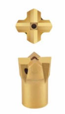 Крестовое сверло' 2 отверстия для воды 'Конус 7° 60